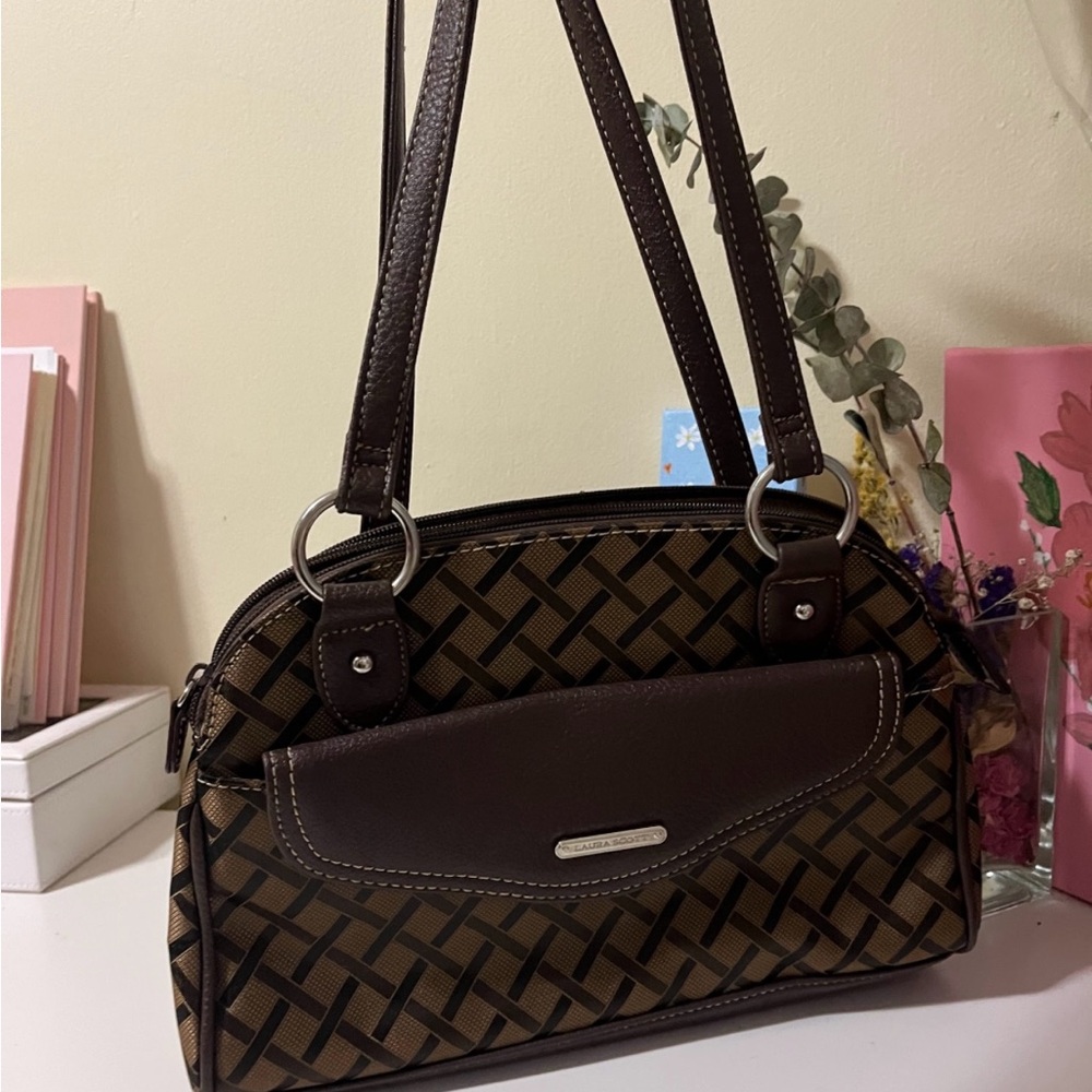Brown Patterned Handbag